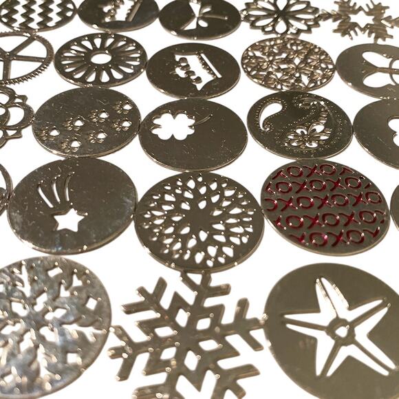 75-Piece Silver Metal 22mm Decorative Circle Floating Locket Jewelry Supplies - Picture 6 of 12